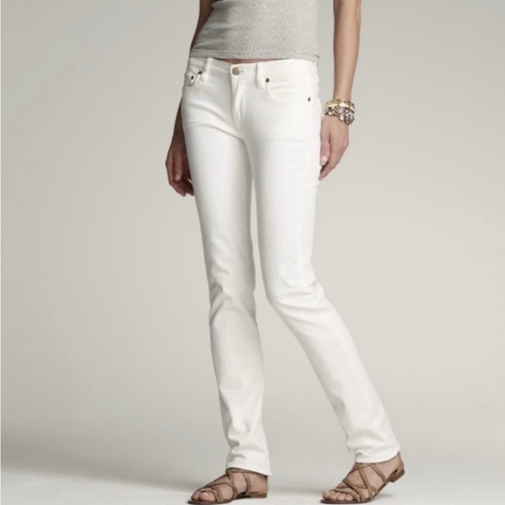 J.Crew Matchstick White Jeans Size 27 Clean Girl Quiet Luxury Denim